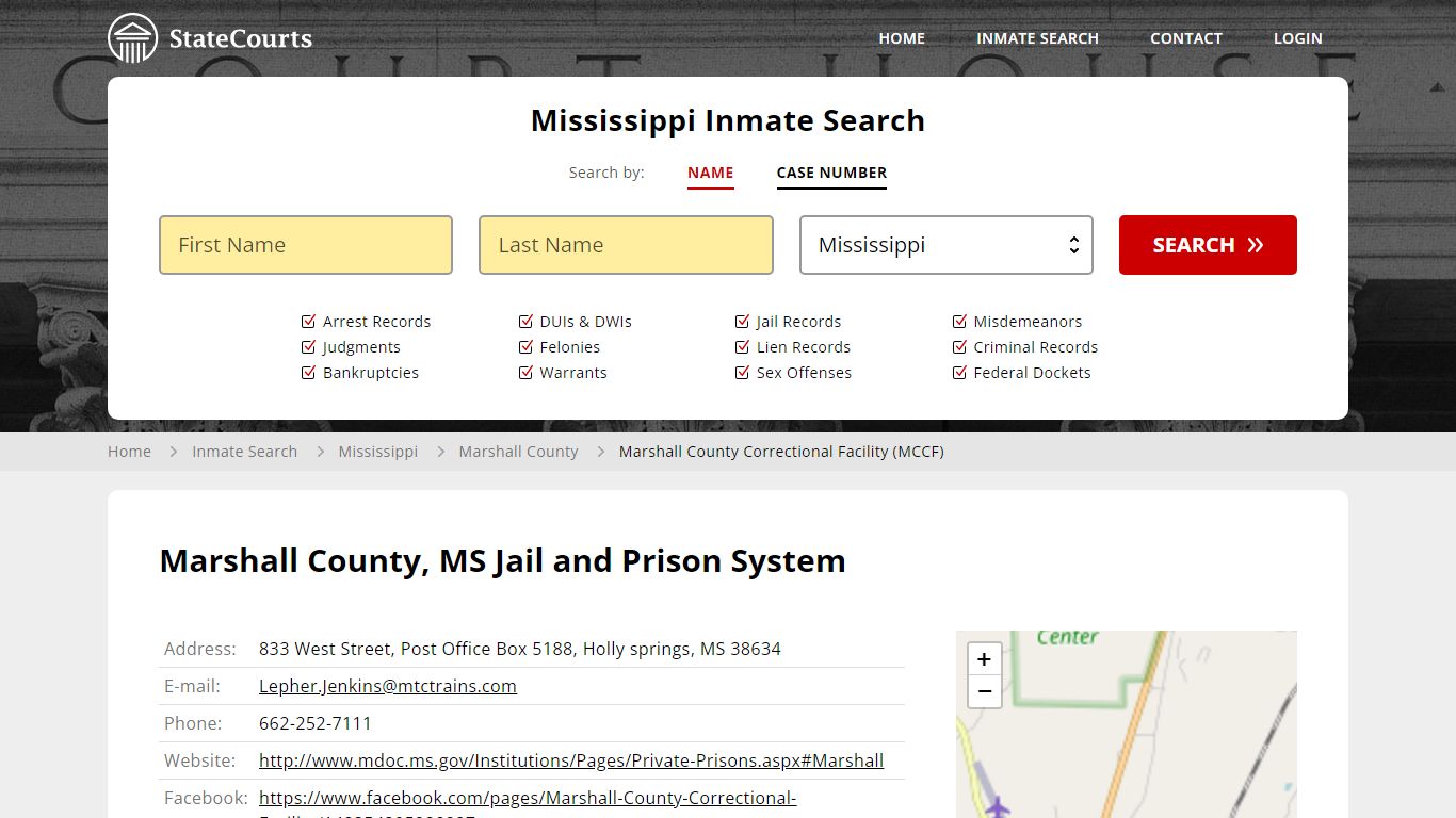 Marshall County, MS Jail and Prison System - State Courts